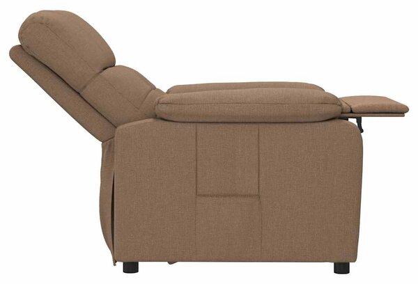 Polohovací křeslo hnědé textil 289666