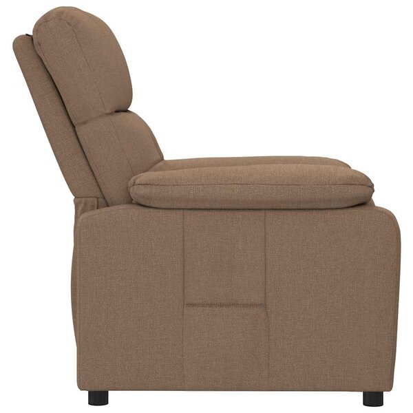 Polohovací křeslo hnědé textil 289666