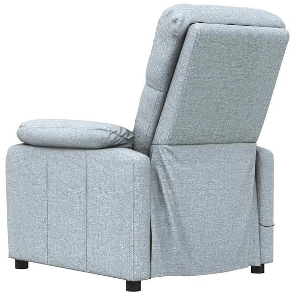 Masážní křeslo světle šedé textil 289672