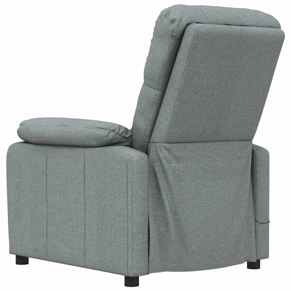 Masážní křeslo tmavě šedé textil 289673