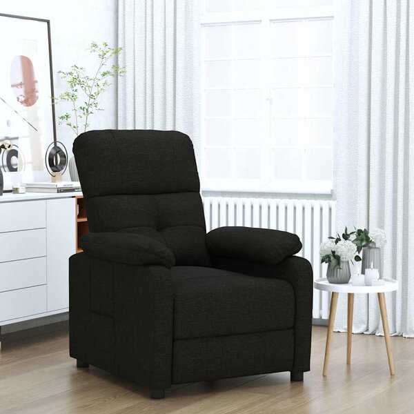 Polohovací křeslo černé textil 289664