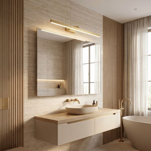 Toolight Rea, Koupelnové nástěnné LED svítidlo SWE009-1W 73cm BRUSH GOLD, OSW-20108
