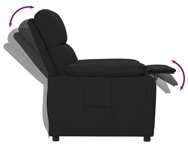 Polohovací křeslo černé textil 289664
