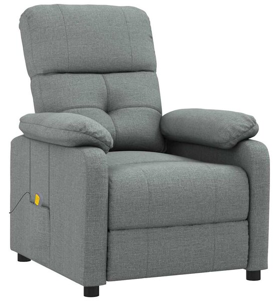 Masážní křeslo tmavě šedé textil 289673