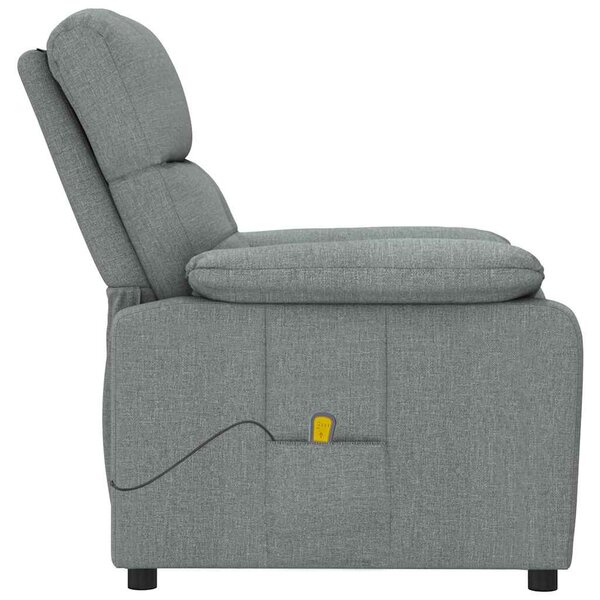 Masážní křeslo tmavě šedé textil 289673