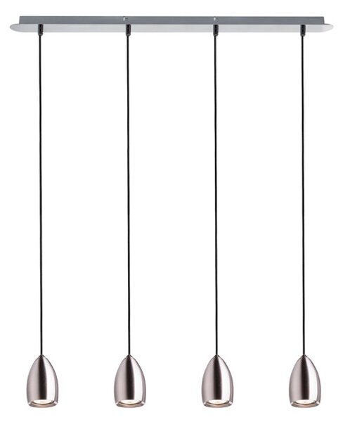 Závěsné svítidlo BABADES IV, matný nikl, patice GU10, 4× 35 W