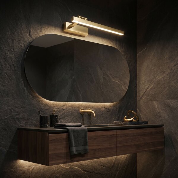 Toolight Rea, Koupelnové nástěnné LED svítidlo SWE031-1W 40cm Brush Gold, OSW-20130