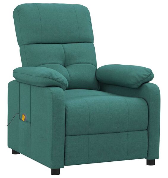 Masážní křeslo tmavě zelené textil 289678
