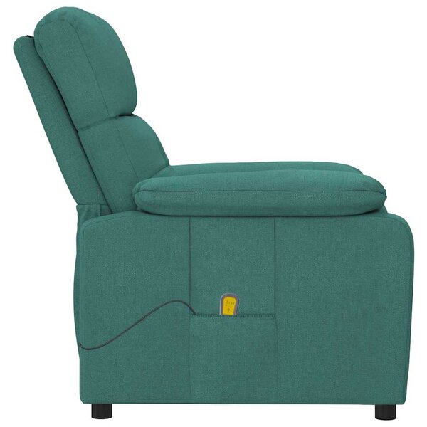 Masážní křeslo tmavě zelené textil 289678