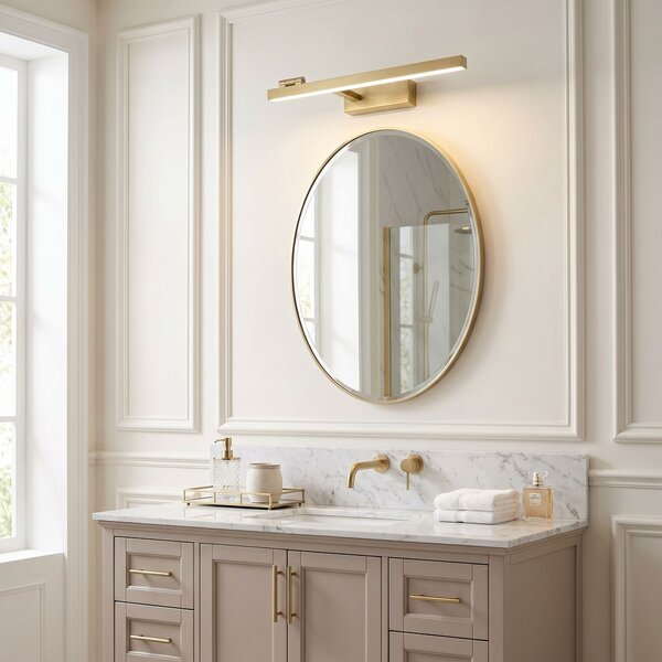 Toolight Rea, Koupelnové nástěnné LED svítidlo SWE031-1W 40cm Brush Gold, OSW-20130