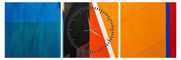 Obraz - Geometrie (s hodinami) (90x30 cm)