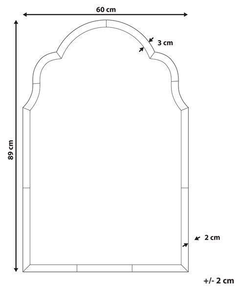 Zrcadlo NORVILLE 60 cm 90 cm Zelená