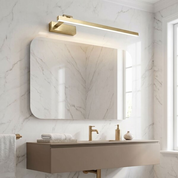 Toolight Rea, Koupelnové nástěnné LED svítidlo SWE032-1W 60cm BRUSH GOLD, OSW-20131