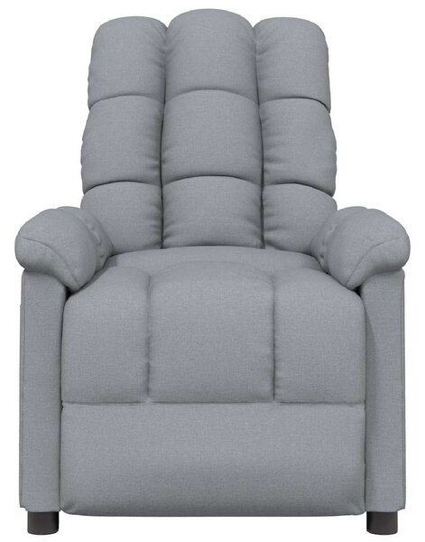 Polohovací křeslo světle šedé textil 289796