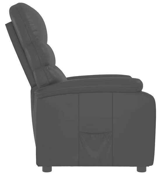 Polohovací křeslo černé umělá kůže 289682