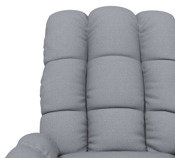 Polohovací křeslo světle šedé textil 289796