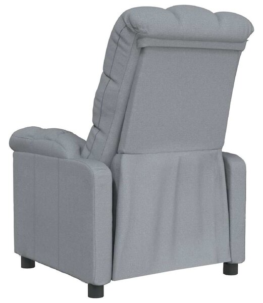 Polohovací křeslo světle šedé textil 289796