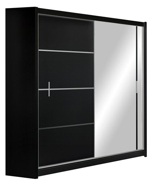 Šatní skříň Vista Barva korpusu: Černá, Rozměry: 180 cm
