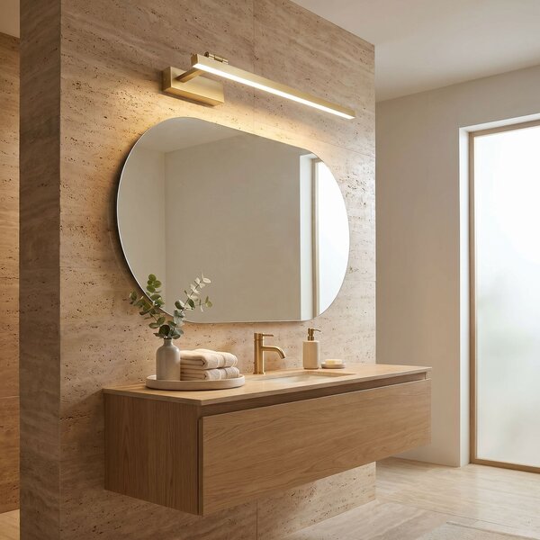 Toolight Rea, Koupelnové nástěnné LED svítidlo SWE032-1W 60cm BRUSH GOLD, OSW-20131