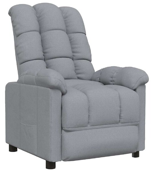Polohovací křeslo světle šedé textil 289796