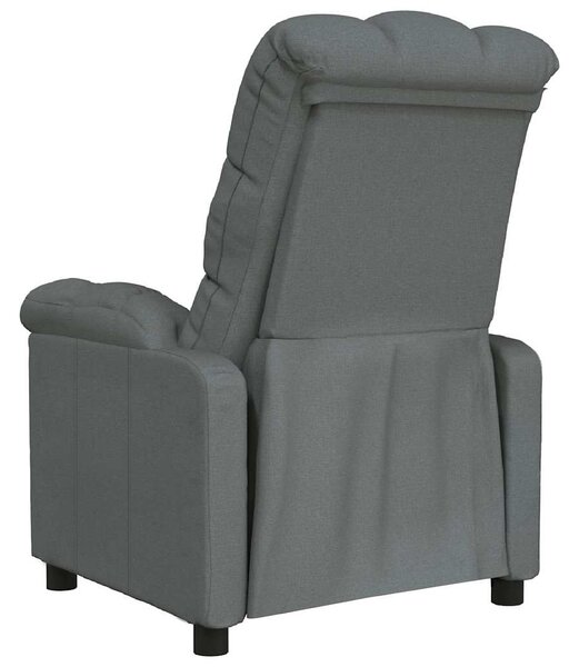 Polohovací křeslo tmavě šedé textil 289797