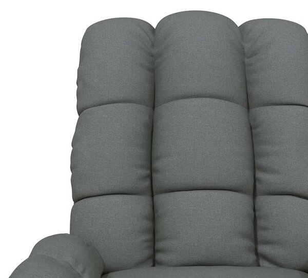 Polohovací křeslo tmavě šedé textil 289797