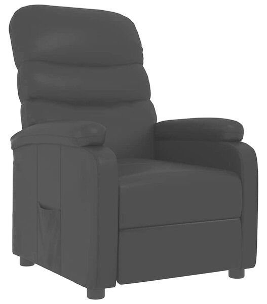 Polohovací křeslo černé umělá kůže 289682