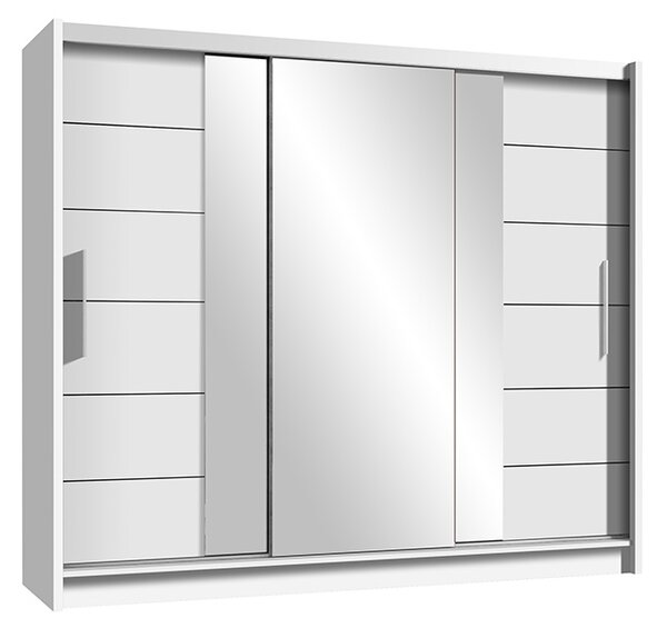 Šatní skříň Lizbona II Economy Barva korpusu: Bílá, Rozměry: 250 cm