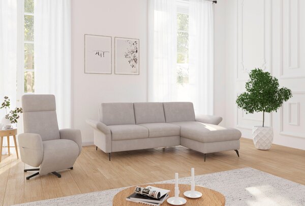 ROHOVÁ SEDAČKA, textil, šedobéžová Sit & More - Sedací soupravy, Online Only