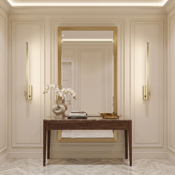 Toolight Rea, Koupelnové nástěnné LED svítidlo SWE033-1W 80cm BRUSH GOLD, OSW-20132