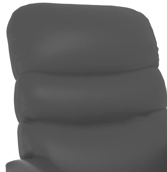 Polohovací křeslo černé umělá kůže 289682