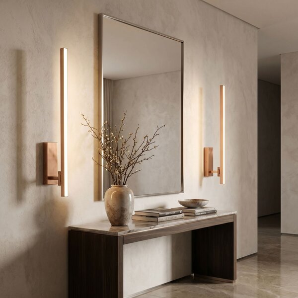 Toolight Rea, Koupelnové nástěnné LED svítidlo SWE039-1W 80cm BRUSH COPPER, OSW-20139