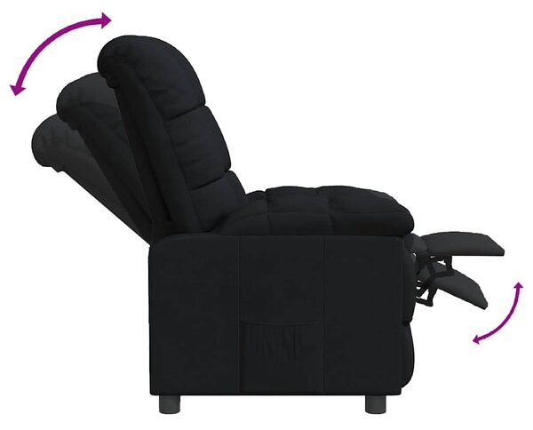 Polohovací křeslo černé textil 289798