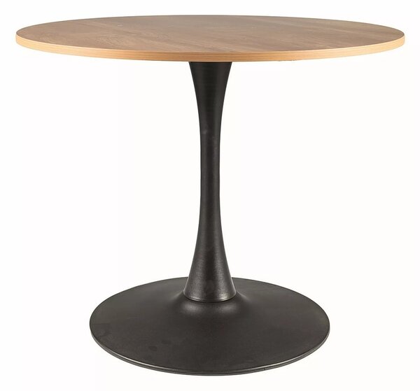 Signal Kulatý jídelní stůl Amadeo 90 cm dub přírodní/černý