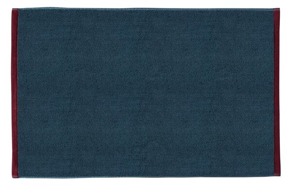Tmavě modrá/šedá koupelnová předložka z bio bavlny 50x80 cm Soft – Mette Ditmer Denmark
