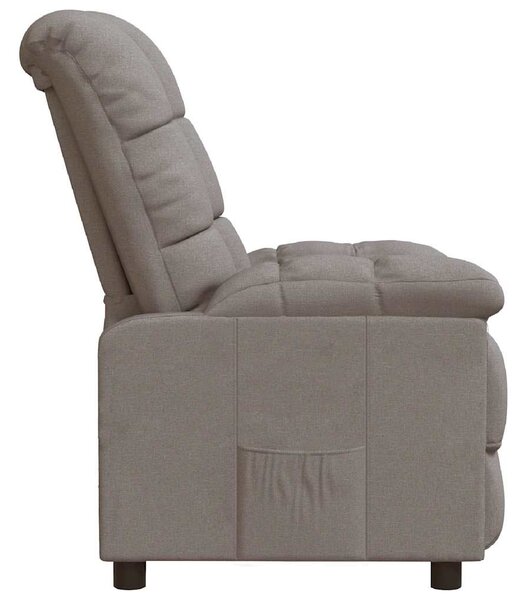 Polohovací křeslo taupe textil 289804