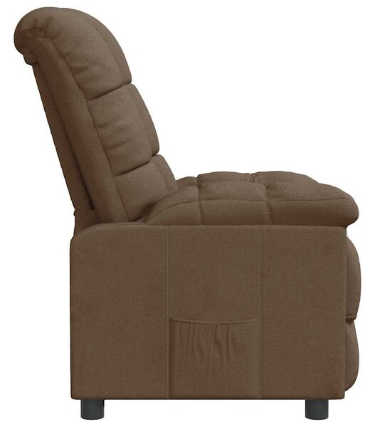 Polohovací křeslo hnědé textil 289800