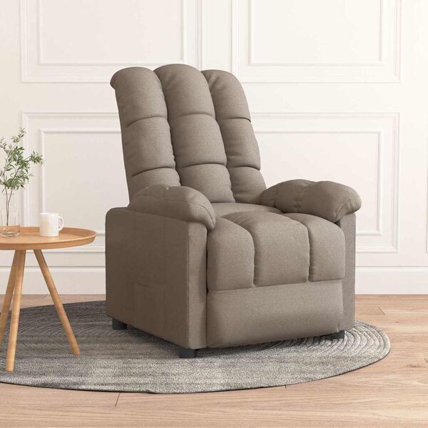 Polohovací křeslo taupe textil 289804