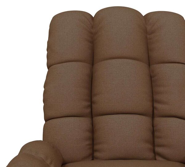 Polohovací křeslo hnědé textil 289800