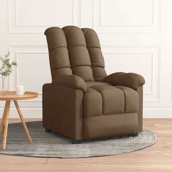 Polohovací křeslo hnědé textil 289800