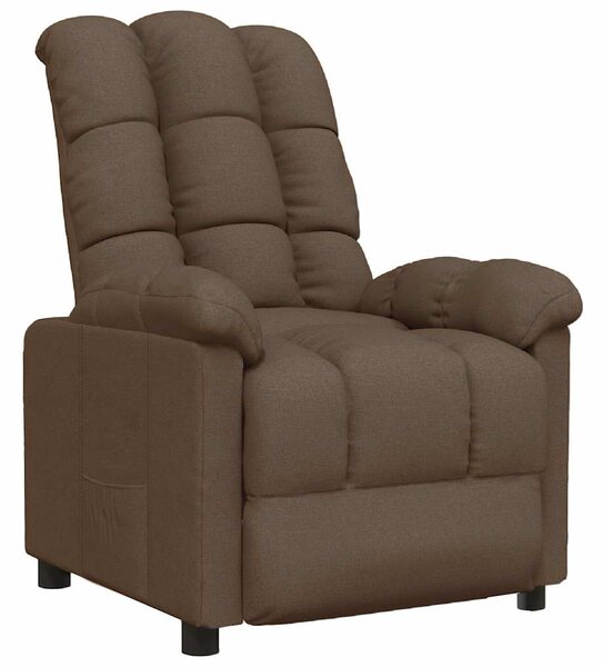 Polohovací křeslo hnědé textil 289800