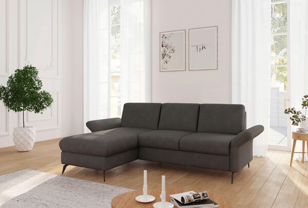 ROHOVÁ SEDAČKA, textil, barvy grafitu Sit & More - Sedací soupravy, Online Only