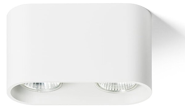 Stropní svítidlo MANTOVA II, matné bílé, patice GU10, 2× 7 W
