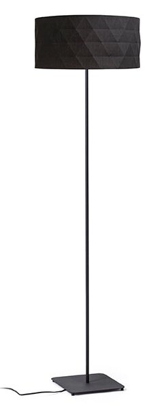 Stojací lampa CORTINA/JAKARANDA, černá/textil/kov, patice E27, 15 W