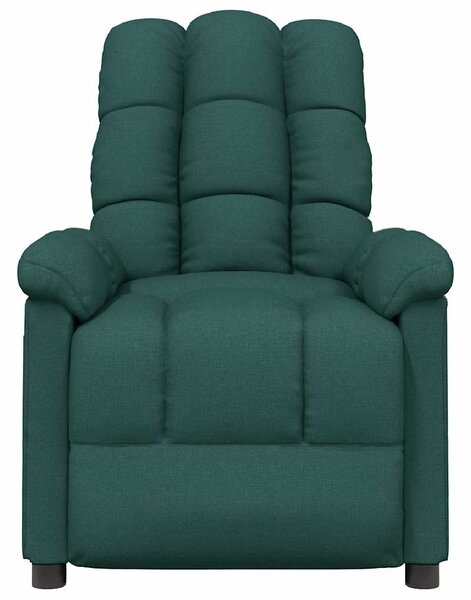 Masážní křeslo tmavě zelené textil 289812