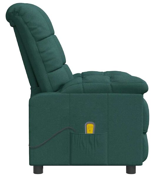 Masážní křeslo tmavě zelené textil 289812