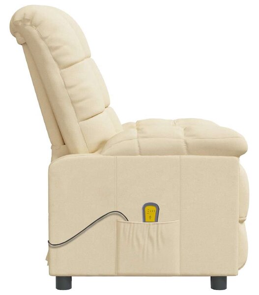 Masážní křeslo krémové textil 289815