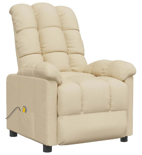 Masážní křeslo krémové textil 289815
