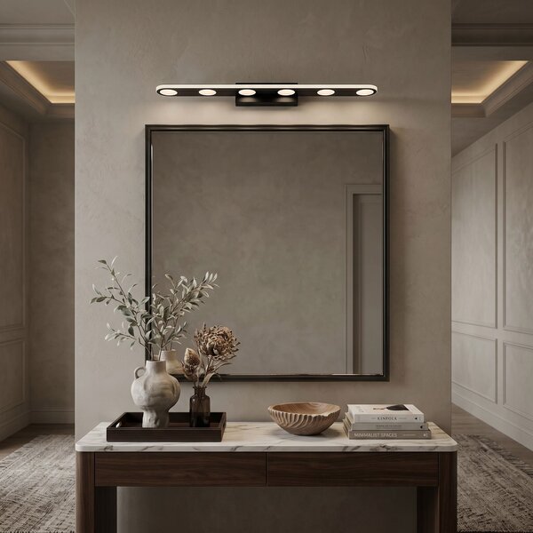 Toolight Rea, Koupelnové nástěnné LED svítidlo SWE055-W BLACK, OSW-20155