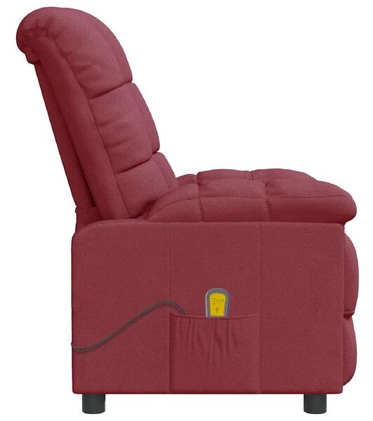 Masážní křeslo vínové textil 289809
